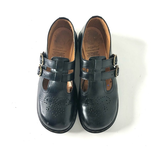Dr Martens MIE 8065 Double Buckle Black Leather Mary Janes Women’s 10 Flats - Picture 2 of 9
